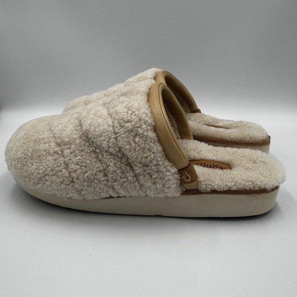 Olukai Pupu Mua Genuine Shearling Scuff Slipper, Size 6 - BRAND NEW without Tags - Picture 3 of 8